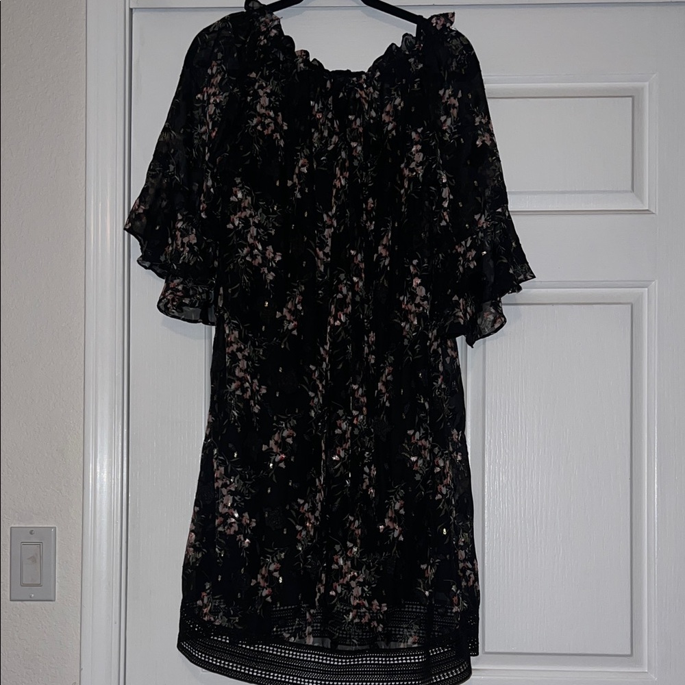 Taylor Floral Black Dress